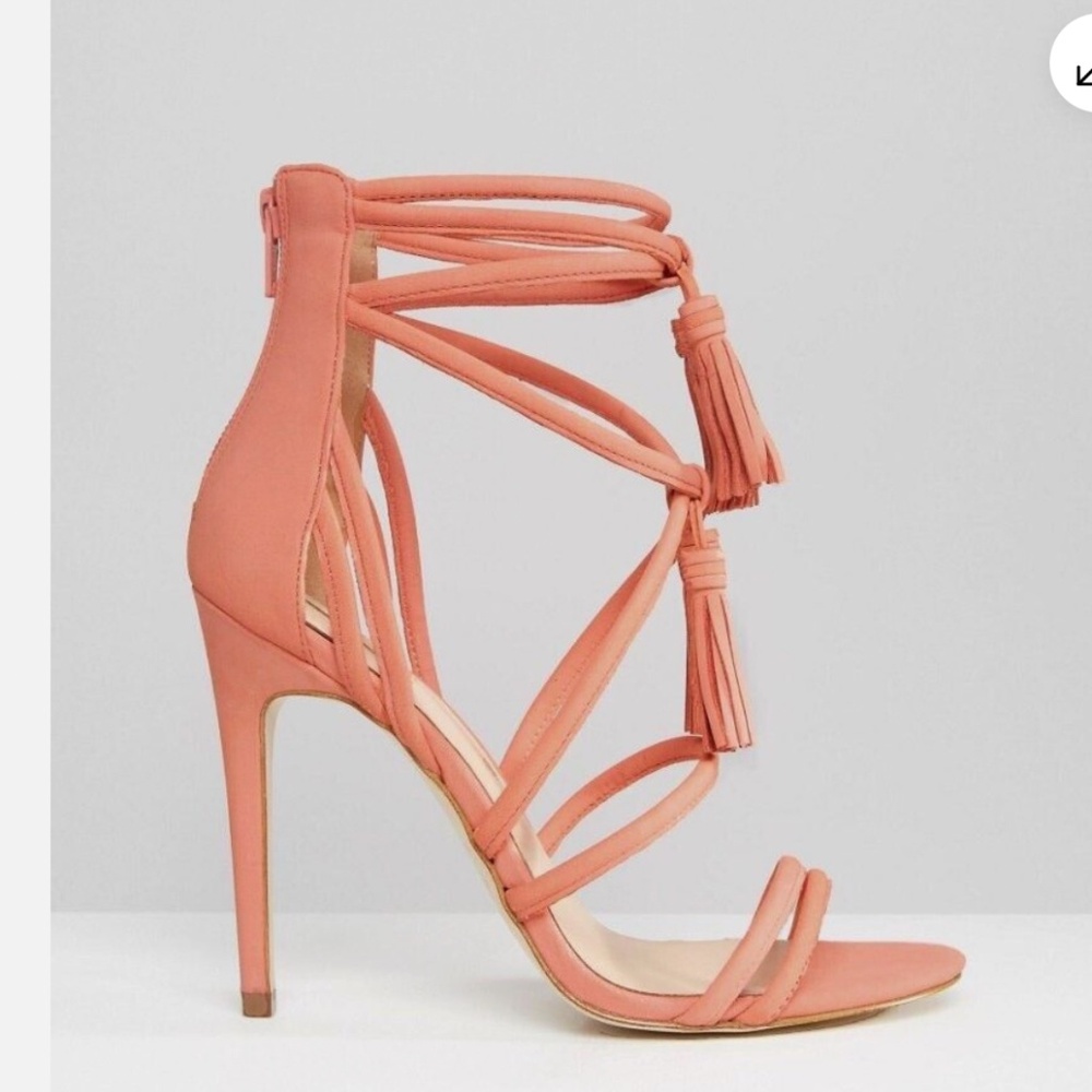 Aldo-Catarina Coral Heels with Tassel Size 7